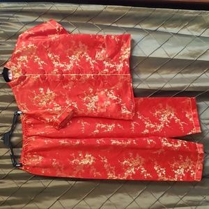 EUC- Chinese Silk Blend Pajamas